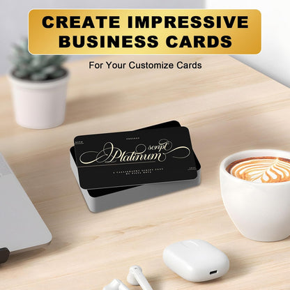 Custom Metal Business Cards, Personalized Engraved Aluminum Black Business Cards