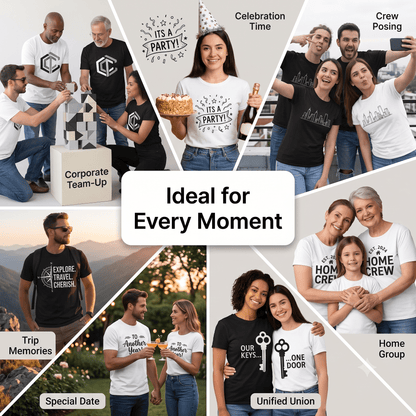 Custom Photo Text Logo T Shirt Front Back Cotton Crewneck Unisex Adult