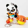 Cute Angry Panda Keychain Pendant Keyring for Women Men Kids