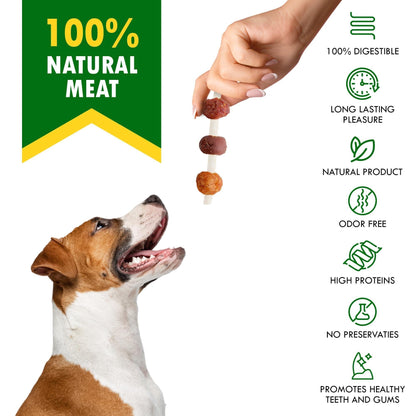Kabob Dog Treats Duck & Chicken Rawhide-Free & Grain-Free Dental Support