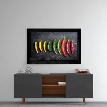 Peppers Glass Wall Art