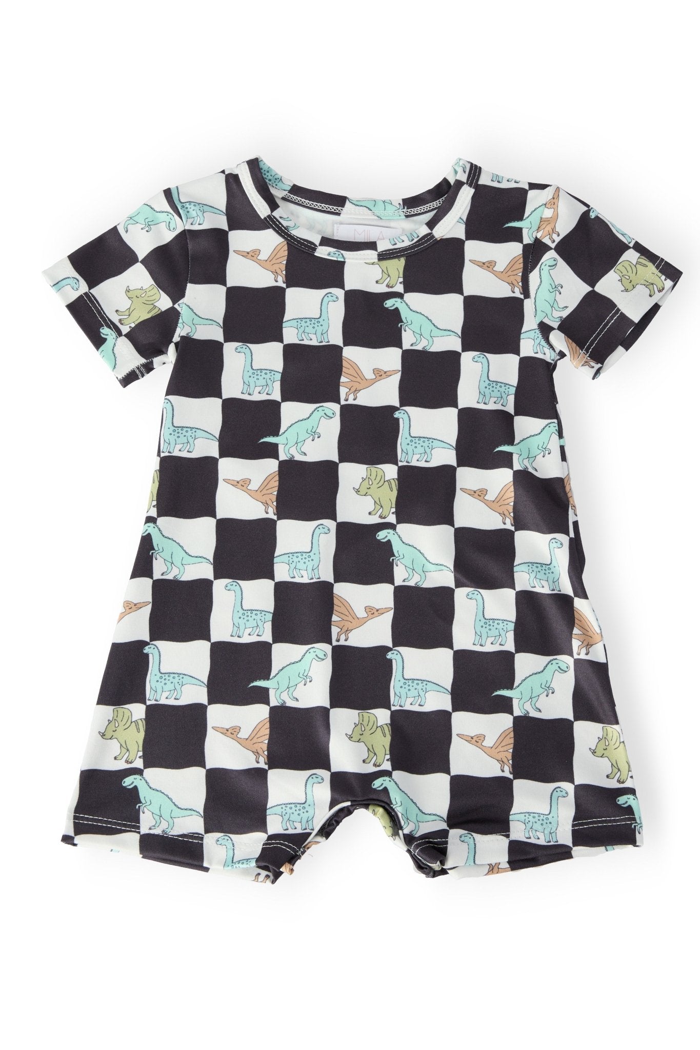 Dino Checkers S/S Shorty One-Piece