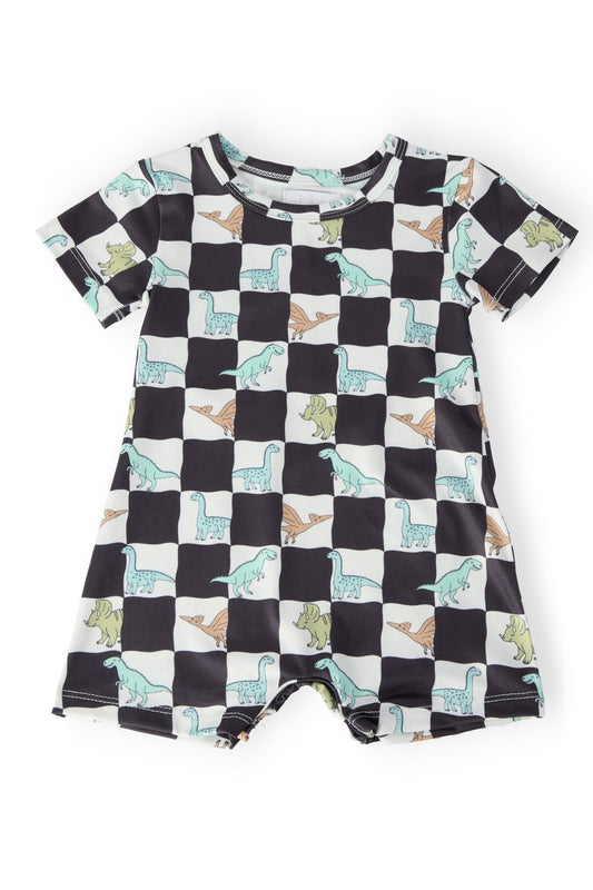 Dino Checkers S/S Shorty One-Piece
