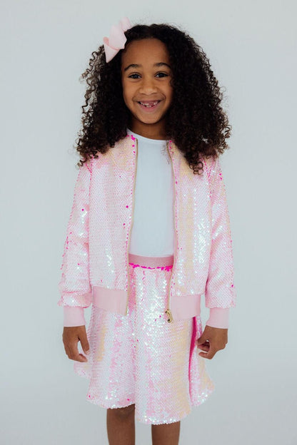 Diva Pink Flip Sequin Twirl Skort