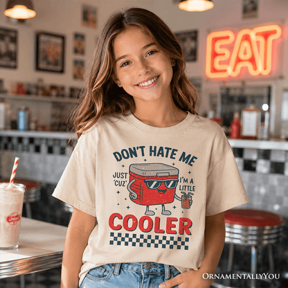 Don't Hate Me Cuz I'm A Little Cooler Kids T-Shirt, Funny Cool Summer Tee for Youth
