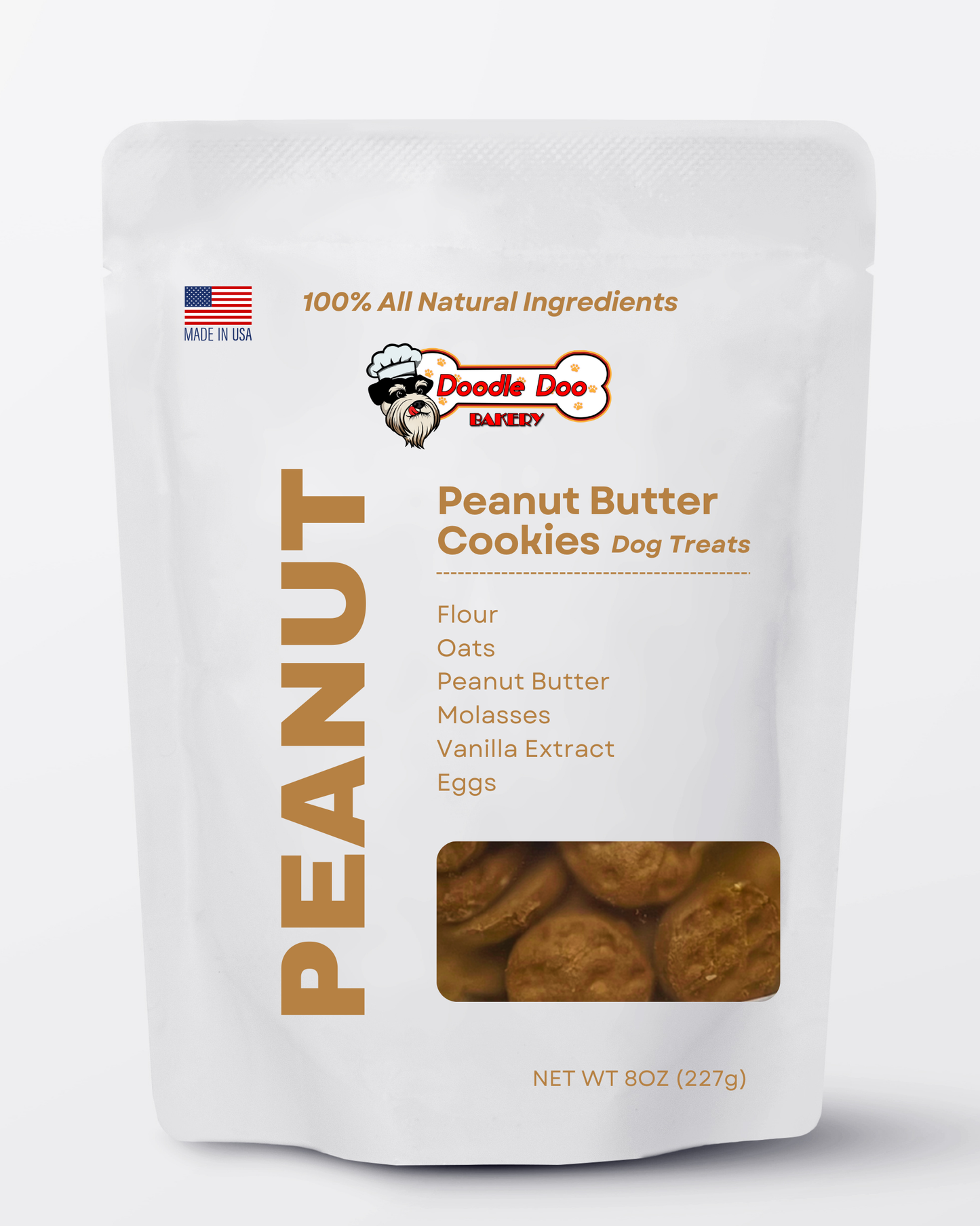 Homemade Peanut Butter Dog Cookies – 1/2 lb