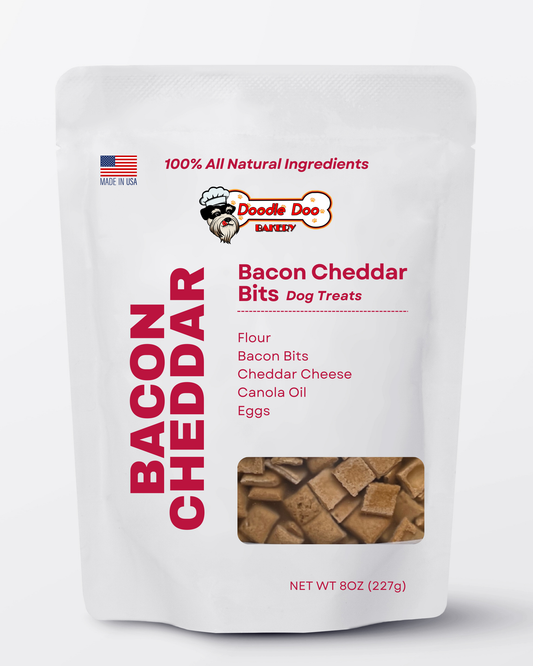 Homemade Dog Treats - 🥓 Bacon Cheddar Bits Treat 1/2lb - Shaketea