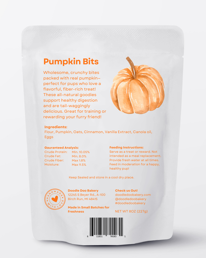 Homemade Dog Treats - 🎃 Pumpkin Bits Dog Biscuits 1/2lb