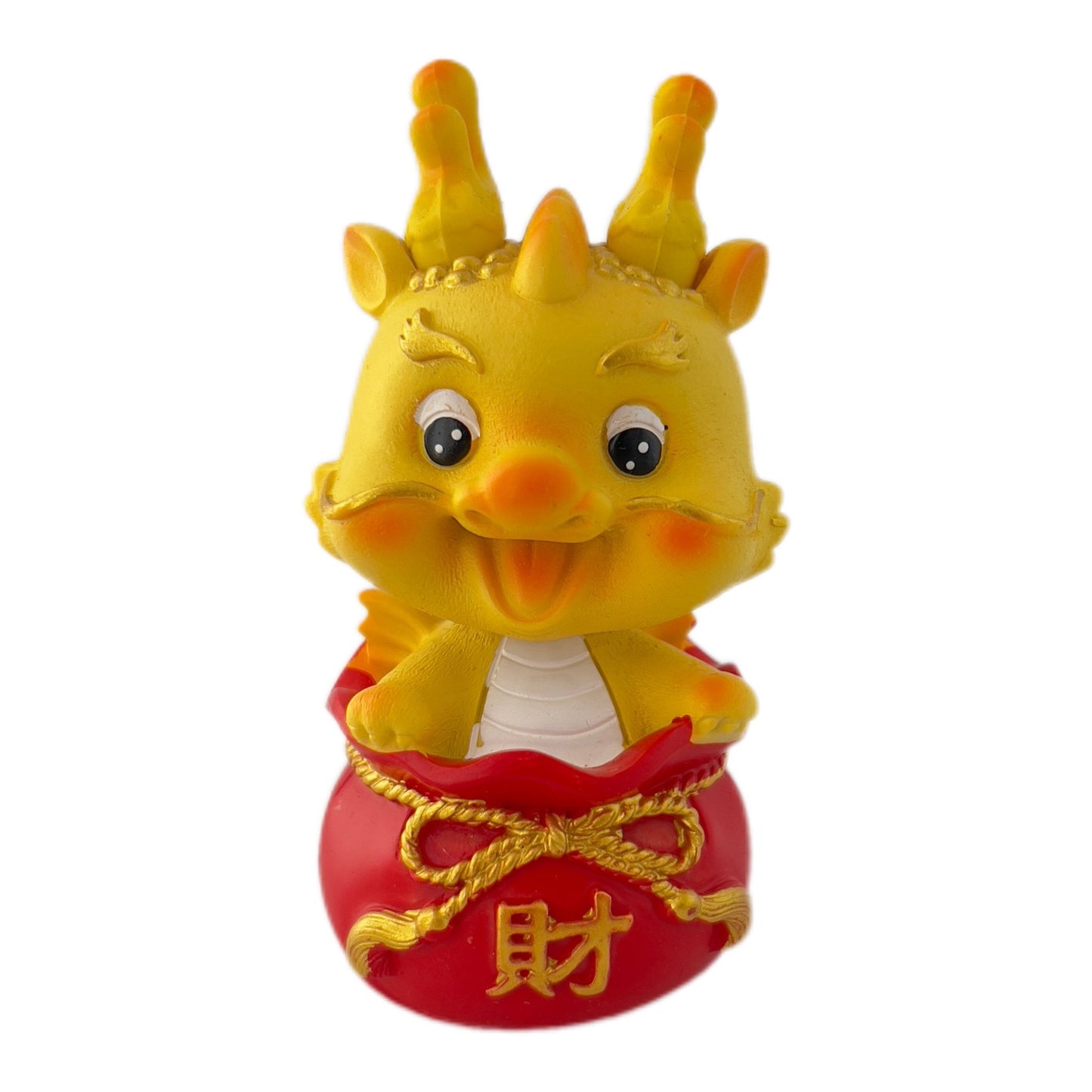 Dragon Figures Bobble Head Wealth Fortune Home Desk Decoration