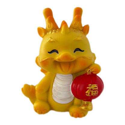 Dragon Figures Bobble Head Wealth Fortune Home Desk Decoration