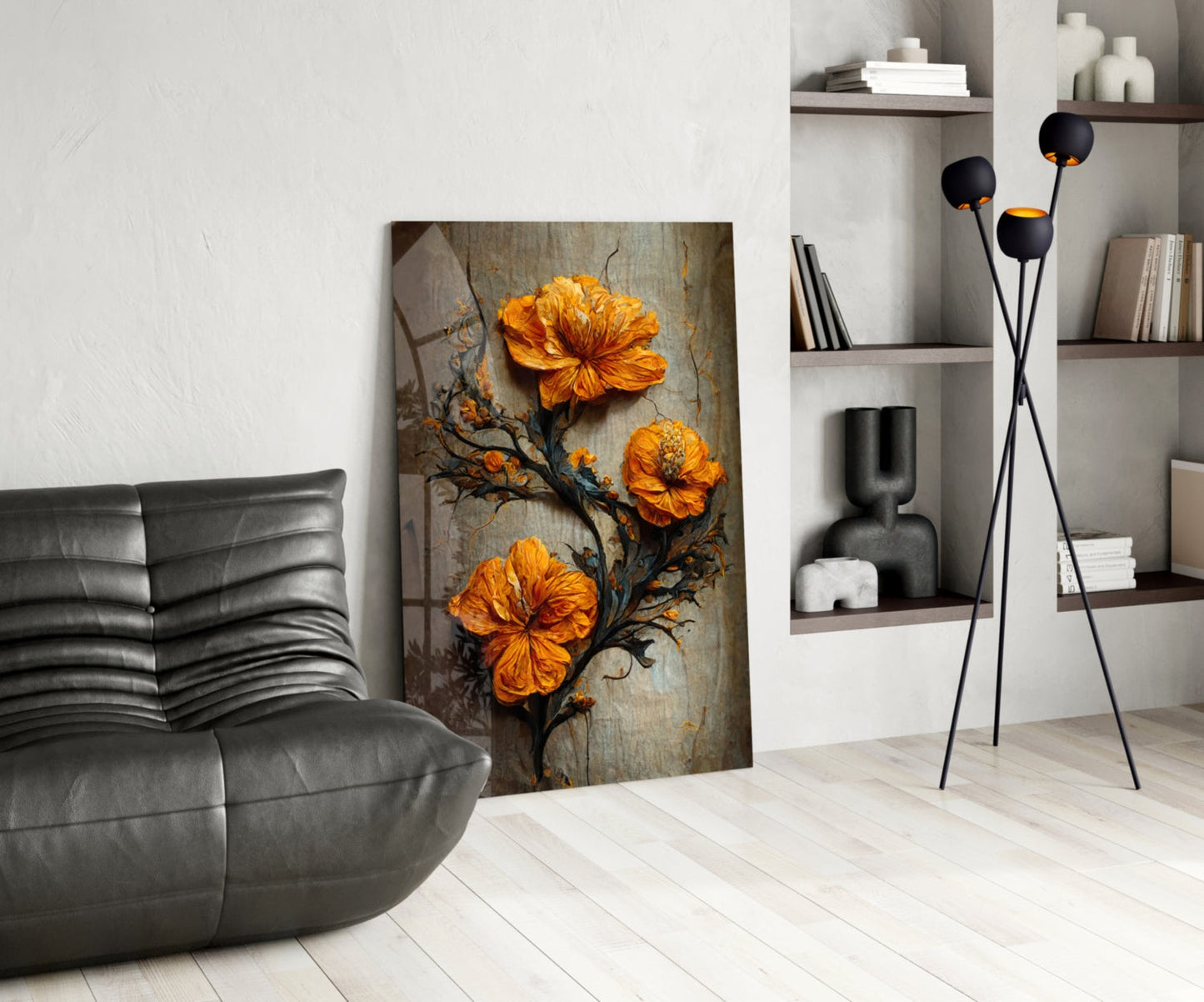 Timeless Flowers Glass Art  || Designer Collection