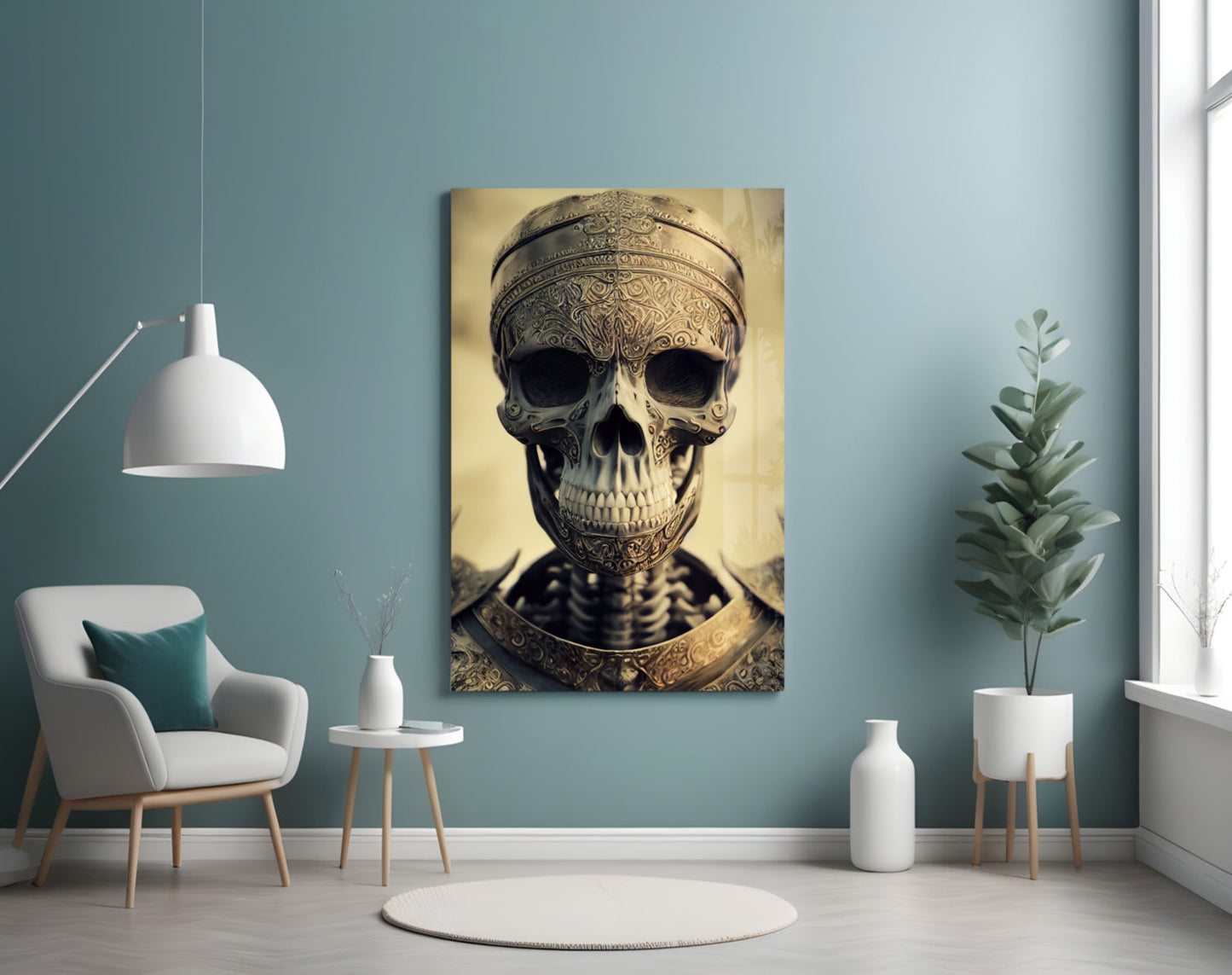 The Immortal Fighter Glass Wall Art || Designer Collection