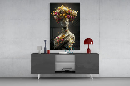 Abandoned Statue Glass Art  || Designer Collection