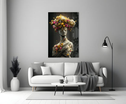 Abandoned Statue Glass Art  || Designer Collection