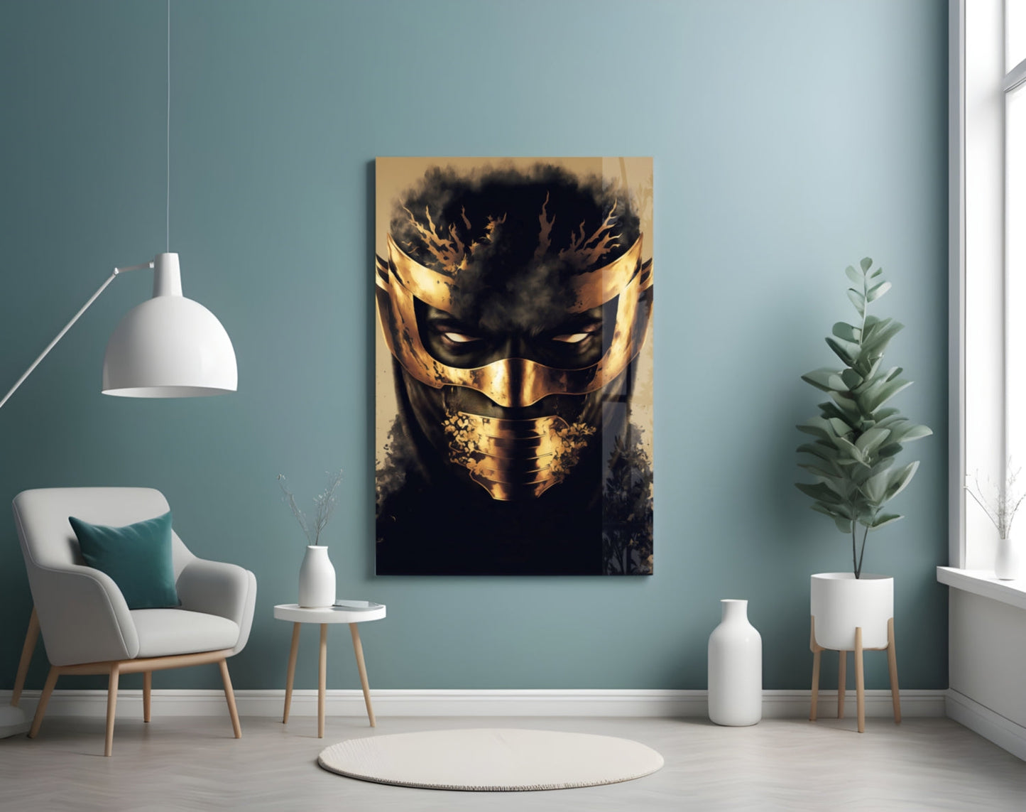 Masked Horror Glass Wall Art  || Designer Collection
