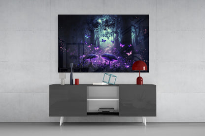 Mushrooms' Love Glass Wall Art  || Designer Collection