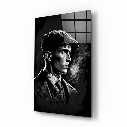 The Flat Cap Crime Boss Glass Wall Art || Designer Collection