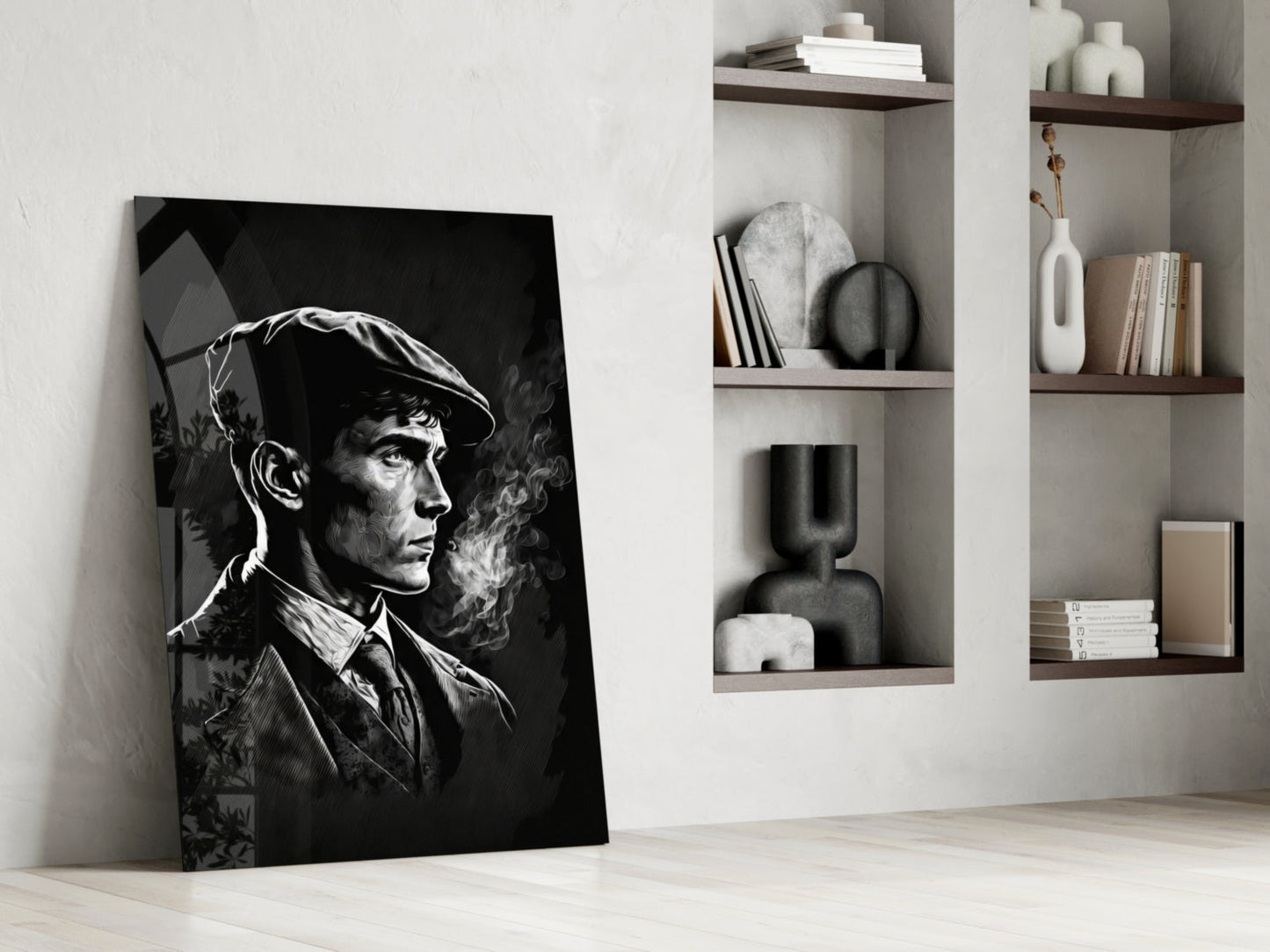 The Flat Cap Crime Boss Glass Wall Art || Designer Collection