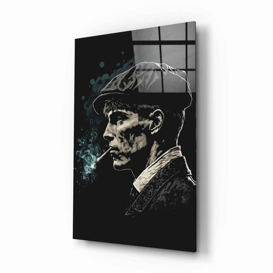 Newsboy Cap Gangster Glass Wall Art  || Designer Collection