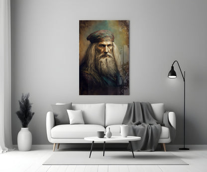 Leonardo da Vinci Glass Wall Art  || Designer Collection