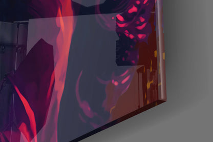 Vivid Painted Blonde Diva Glass Wall Art