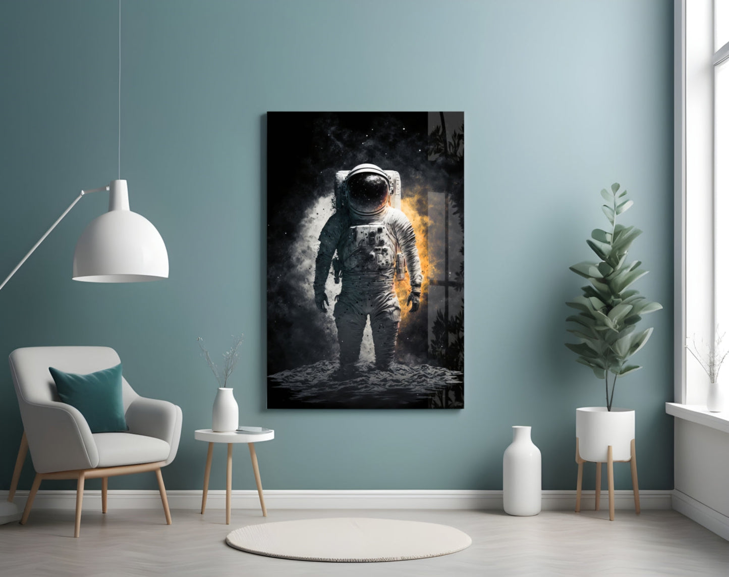 Astronaut  Glass Wall Art  || Designer Collection