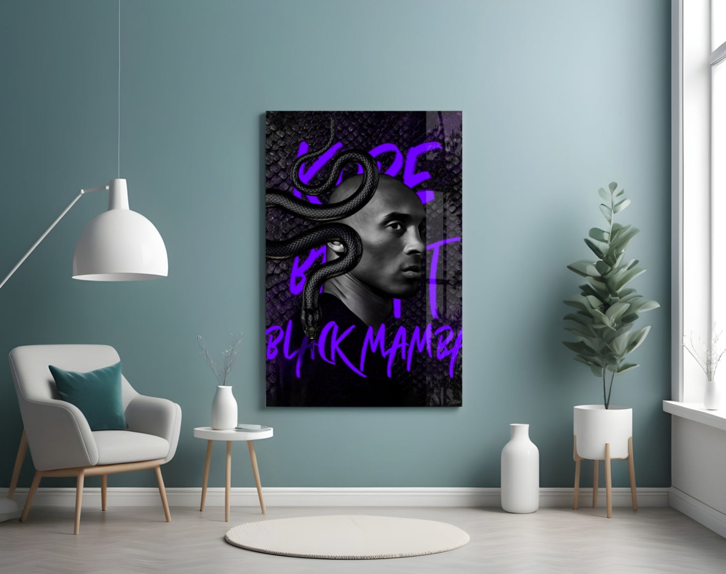 Basketball Star in Motion Glass Wall Art || Designer Collection