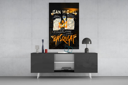 Orange Crown Cereal Graffiti Glass Wall Art