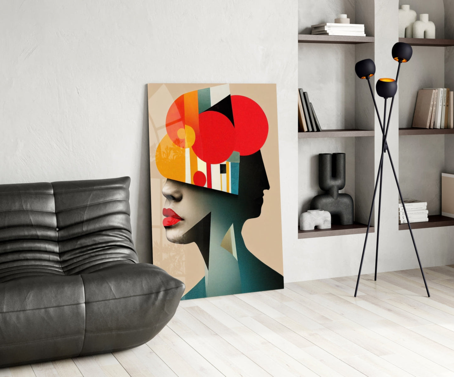 Geometric Thoughts Glass Wall Art || Designer Collection