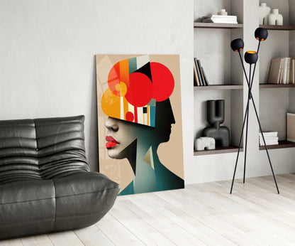 Geometric Thoughts Glass Wall Art || Designer Collection
