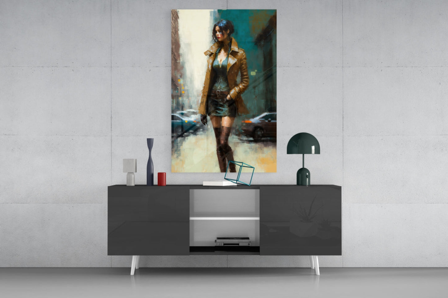 Pose Womanly Glass Wall Art || Designer Collection
