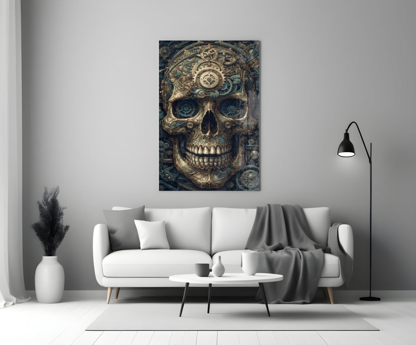 The Skull Glass Wall Art || Designer Collection