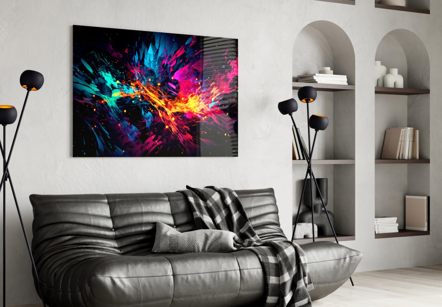 Color Bang Glass Wall Art || Designer Collection