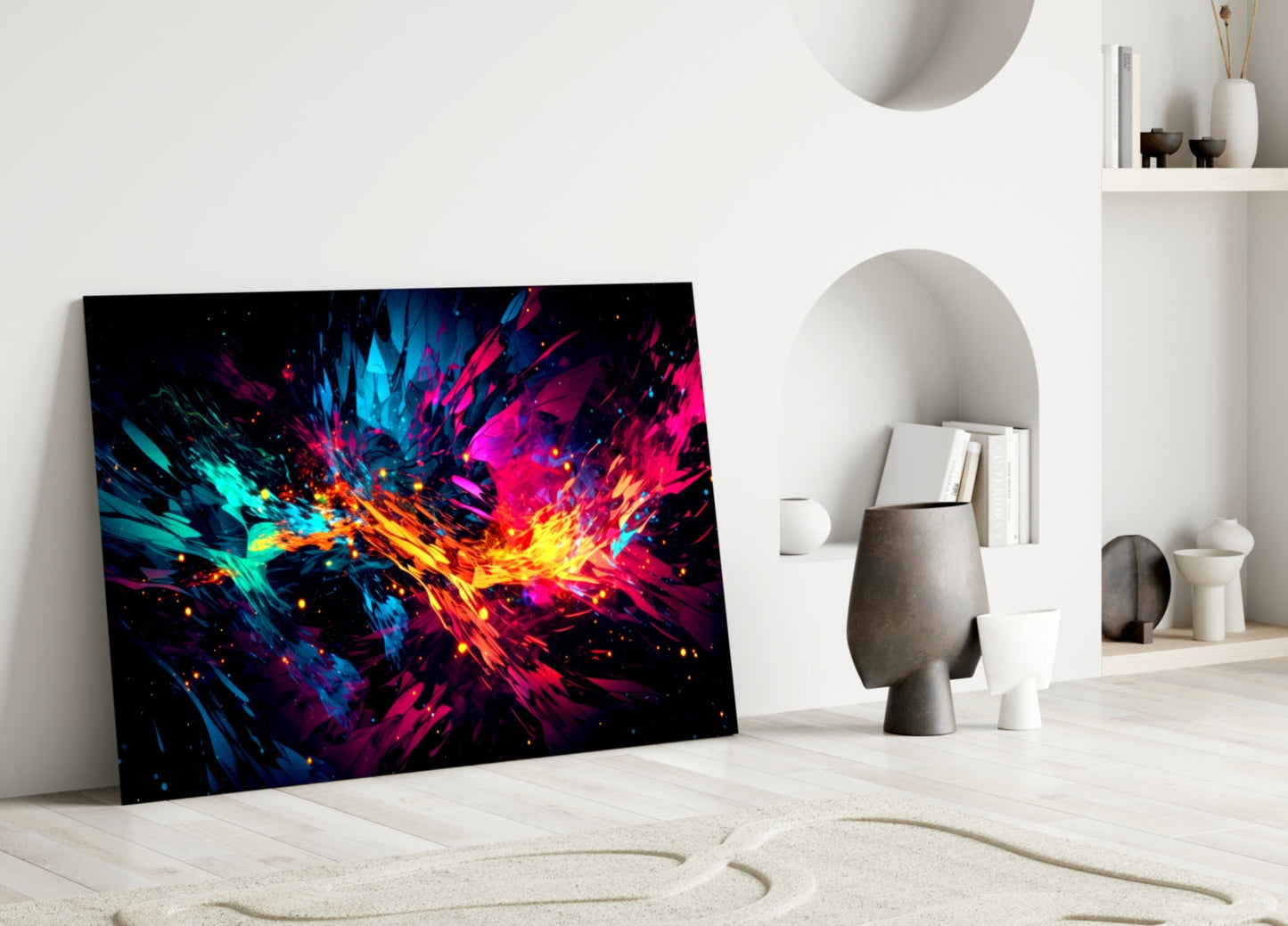 Color Bang Glass Wall Art || Designer Collection