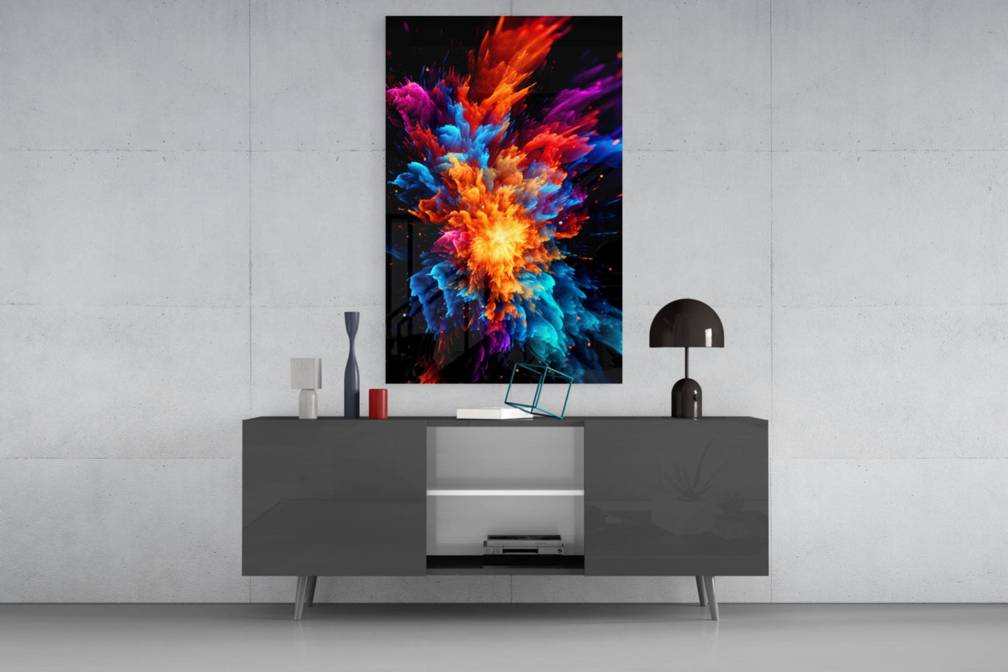 Color Flower Glass Wall Art || Designer Collection