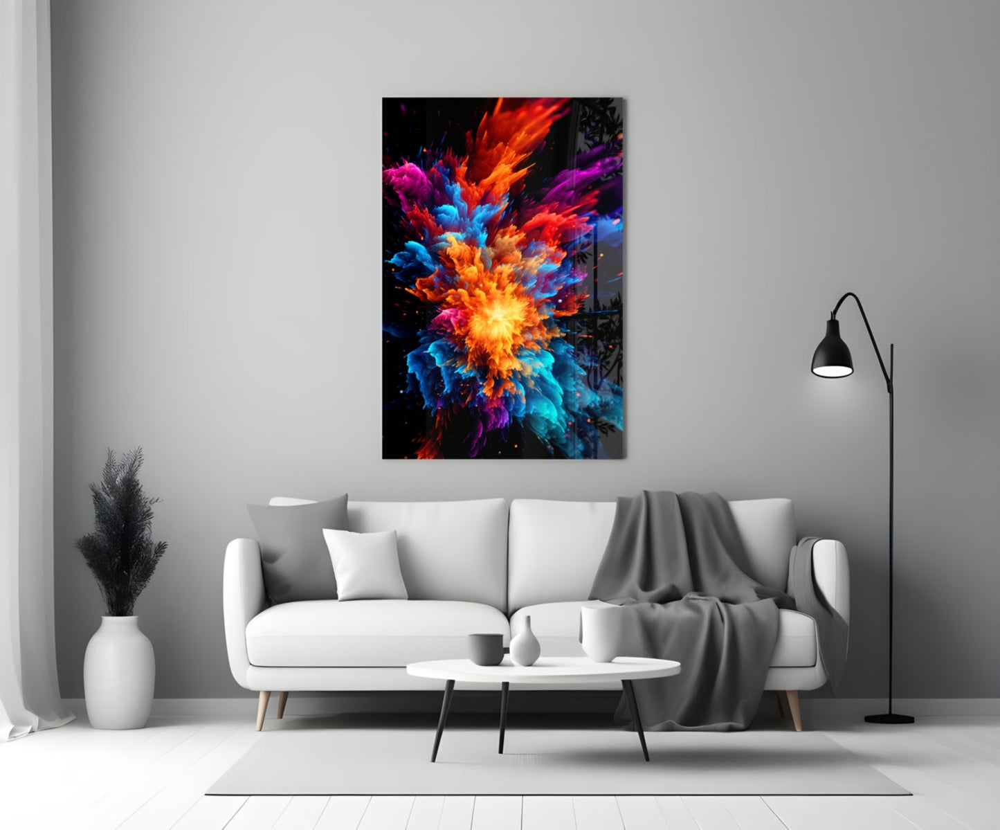 Color Flower Glass Wall Art || Designer Collection