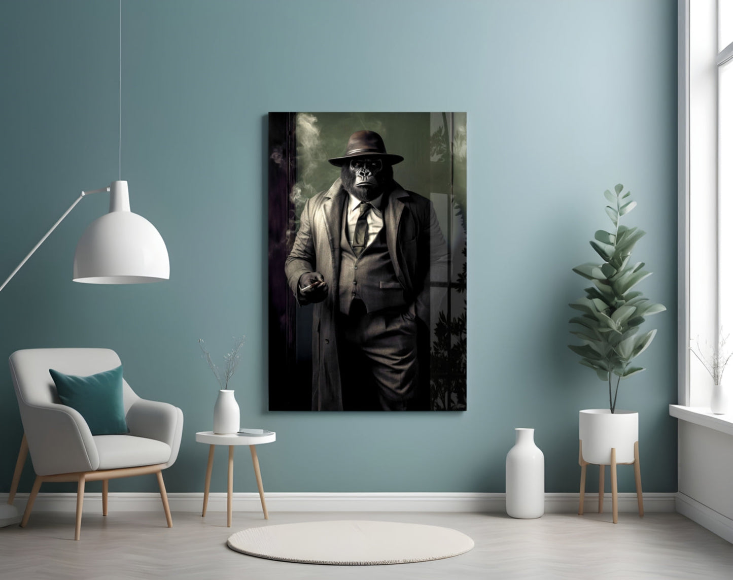 Mr, Inspector Glass Wall Art|| Designer's Collection