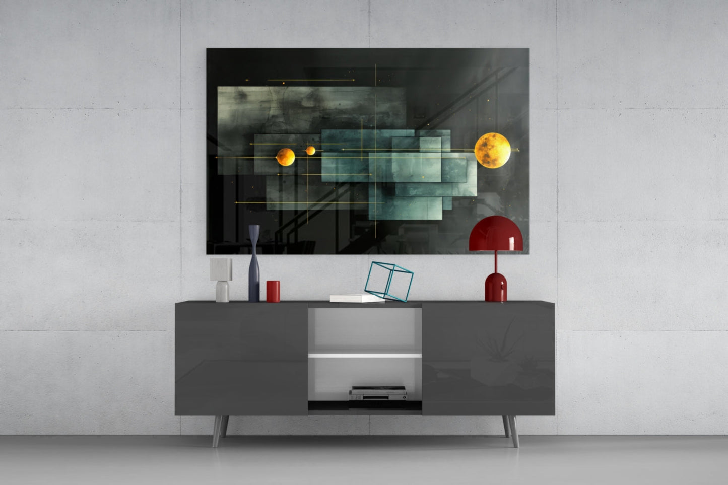 Planet Race Glass Wall Art|| Designer's Collection