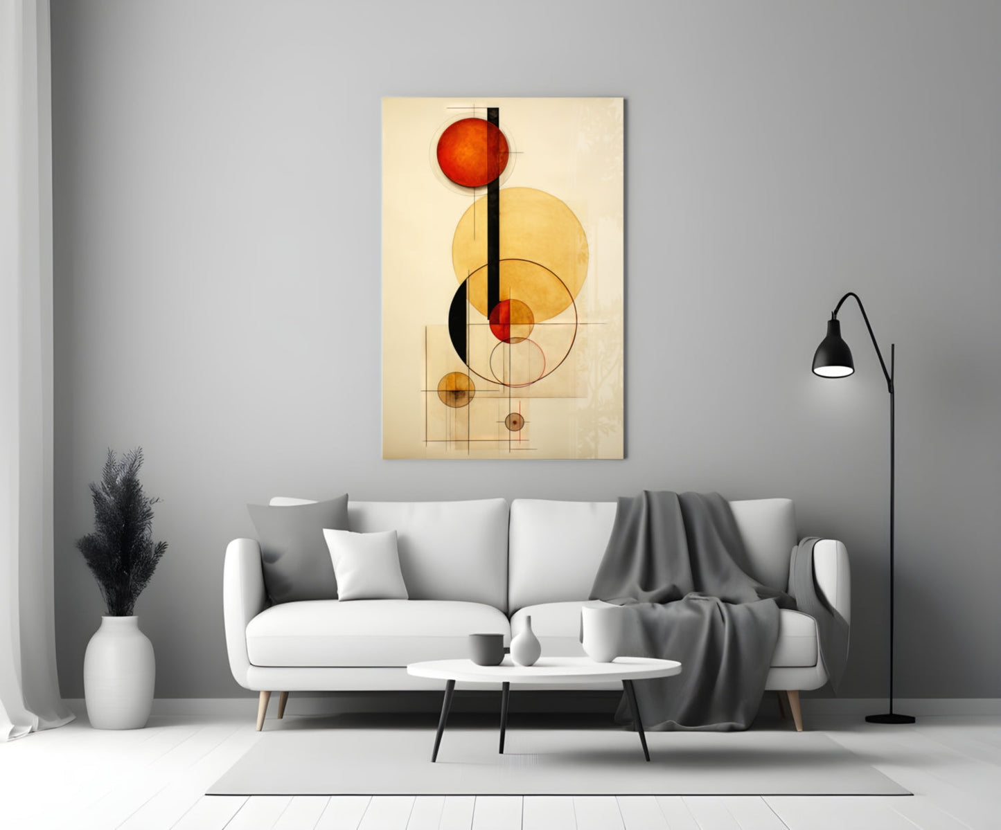 Circles Glass Wall Art|| Designer's Collection