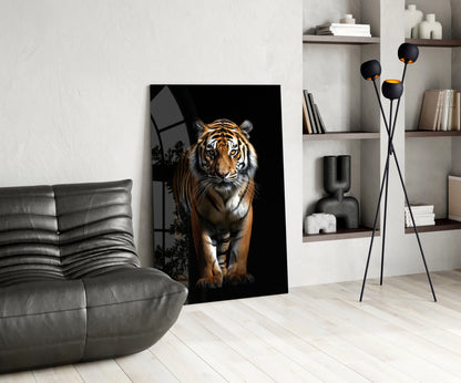 Tiger in the Dog Glass Wall Art|| Designer's Collection