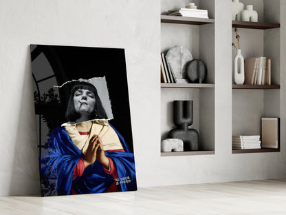 Contemporary Virgin Glass Wall Art || Designer Collection