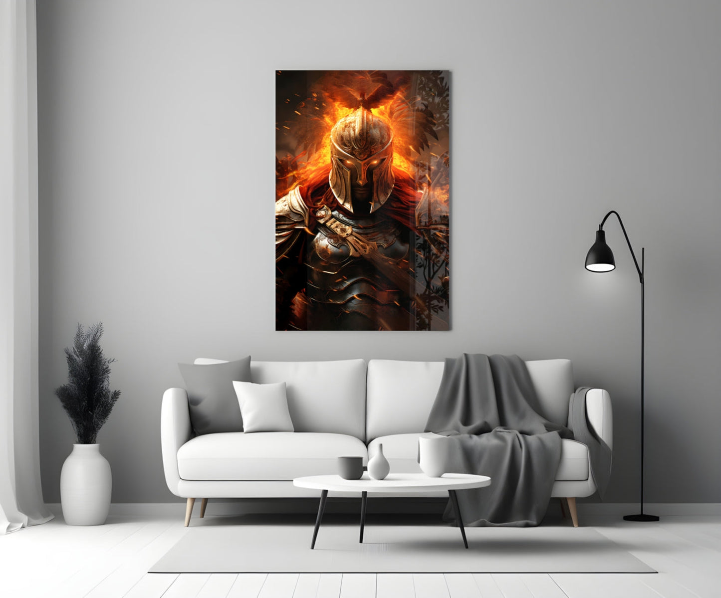 Warrior Glass Wall Art || Designer Collection