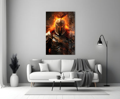 Warrior Glass Wall Art || Designer Collection