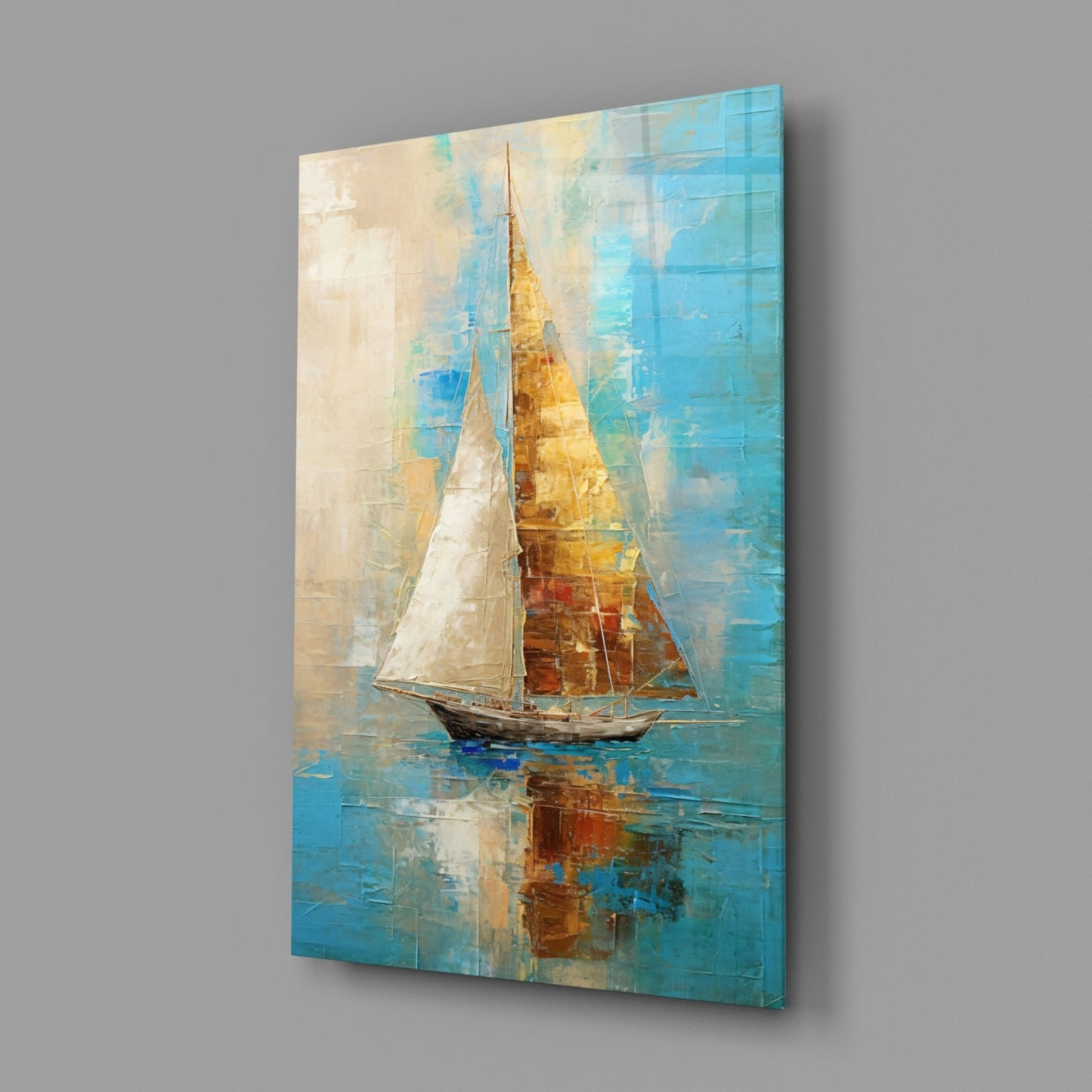 Sailing Glass Wall Art || Designer Collection