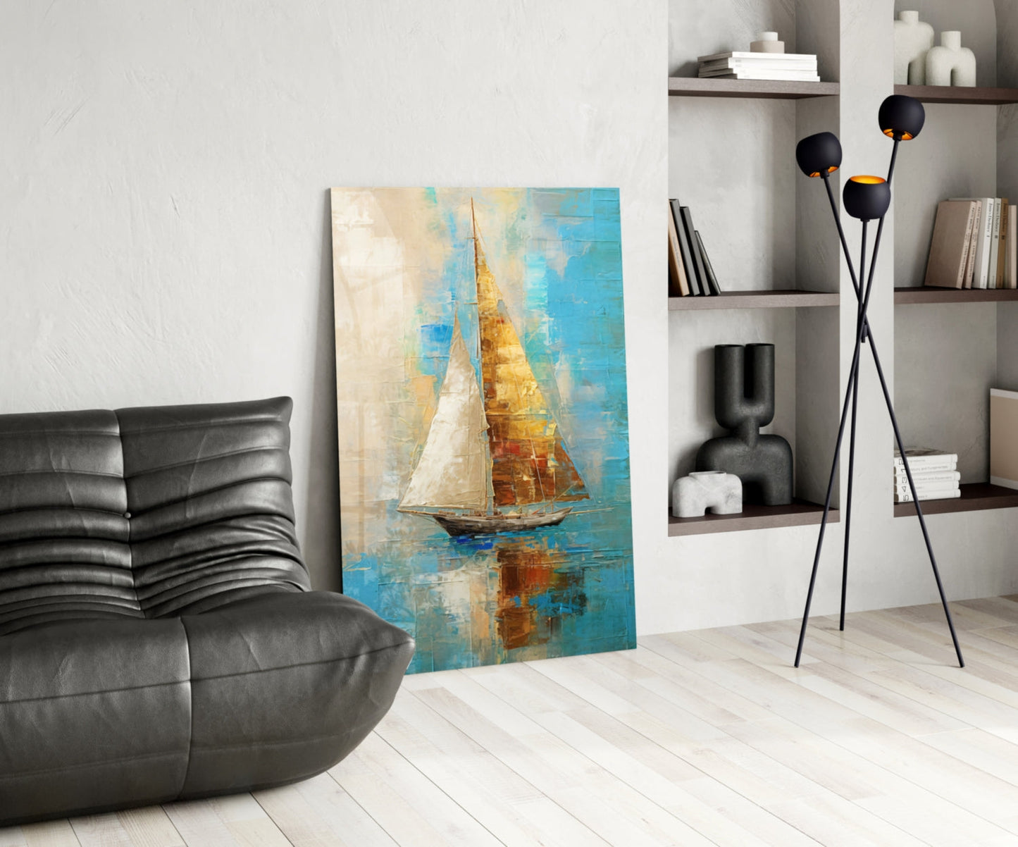 Sailing Glass Wall Art || Designer Collection