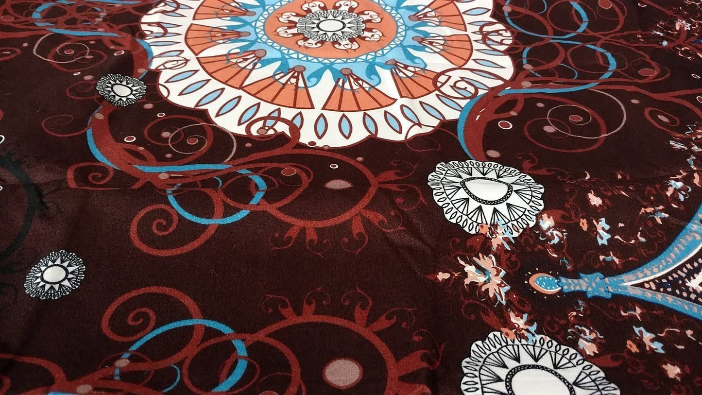 Tache Burgundy Palace Paisley Medallion Duvet Cover Twin (2810)