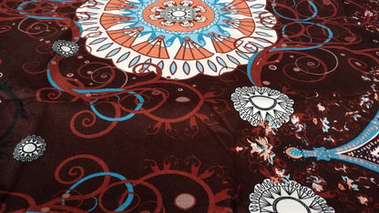 Tache Burgundy Palace Paisley Medallion Duvet Cover Twin (2810)