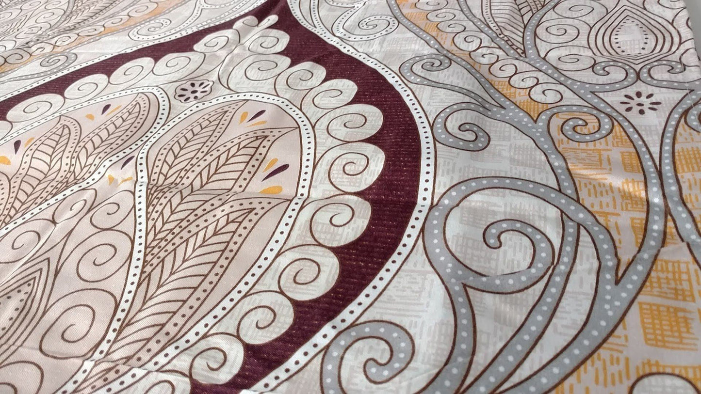 Tache Maroon Mandala Damask Duvet Cover Set Twin (2131)