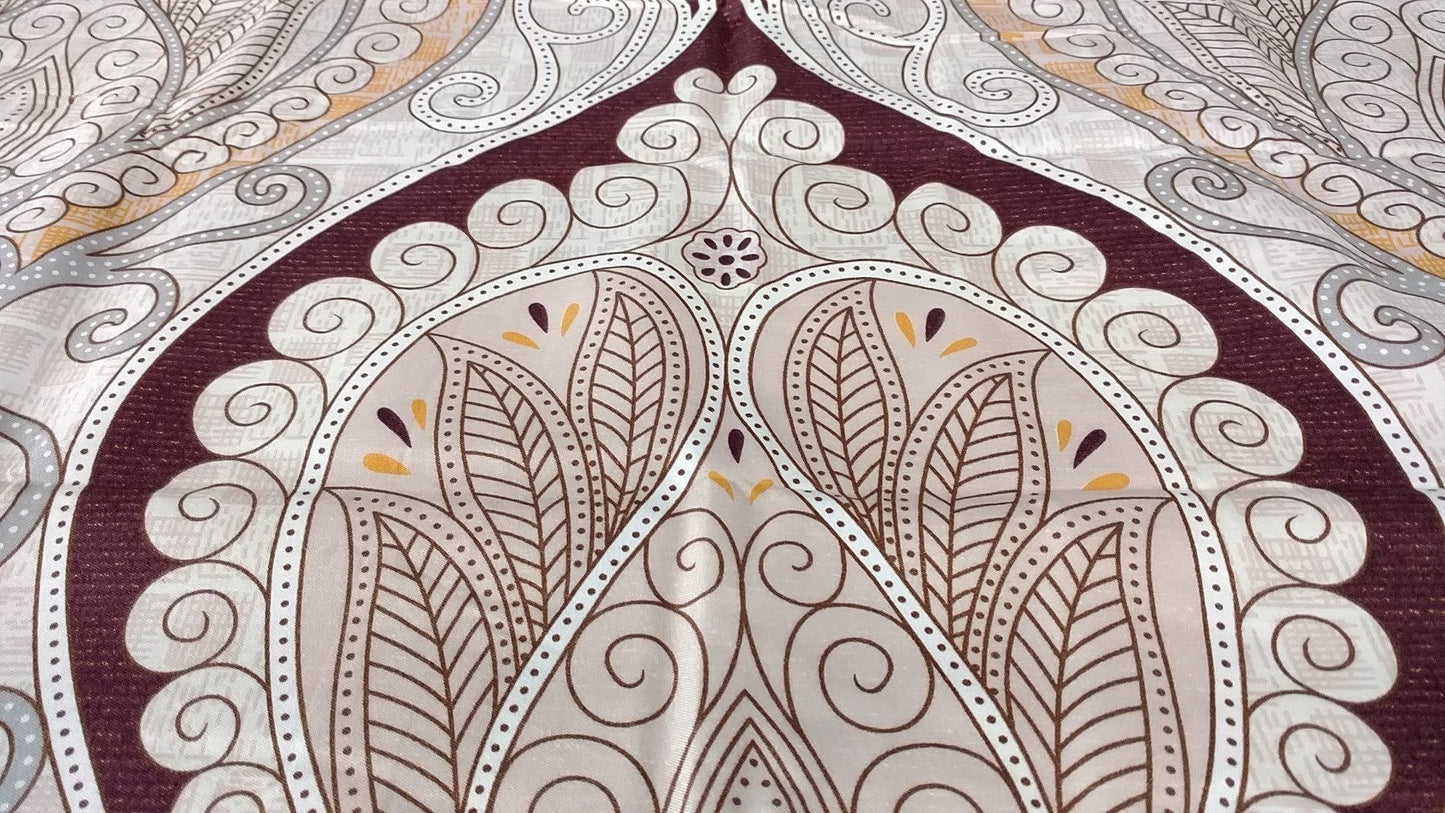 Tache Maroon Mandala Damask Duvet Cover Set Twin (2131)