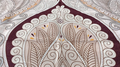 Tache Maroon Mandala Damask Duvet Cover Set Twin (2131)
